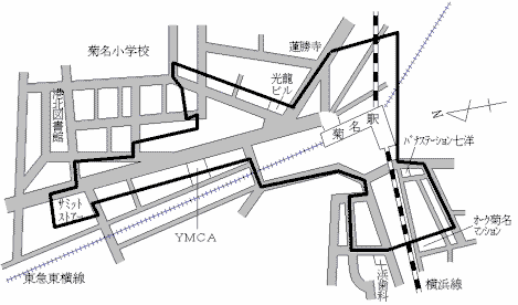 El mapa de Kikuna, Kohoku-ku