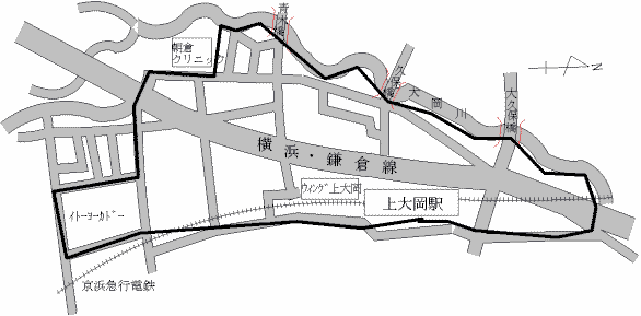 Map of Konan Ward Kamiooka
