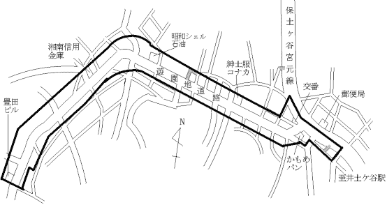 Map of Kitanagata, Minami Ward