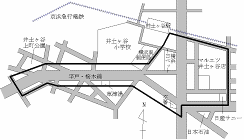 Mapa del Ido, Minami-ku. el valle