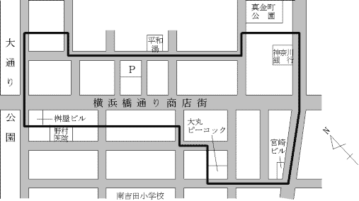 南区横浜橋通りの地図