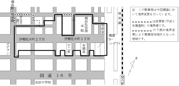 中区伊勢佐木町1・2丁目の地図