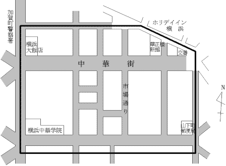 中区中華街の地図