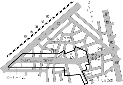 西区久保町連合の地図