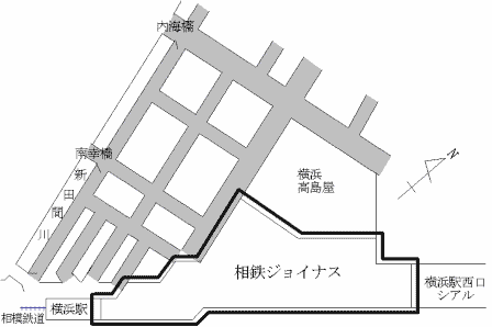 Mapa del pupilo de Nishi Soutetsu Joinus el centro comercial