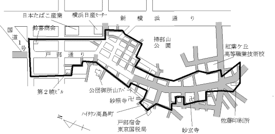 Map of Nishi Ward Tobe