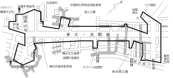 El mapa de Sengencho, Nishi-ku
