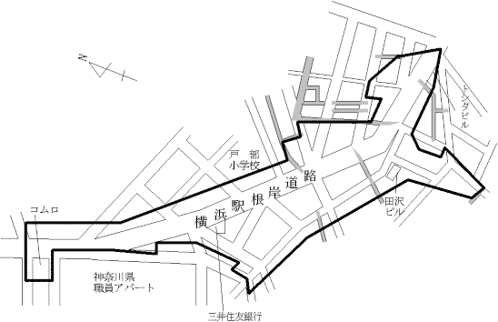 Map of Ise-cho, Nishi Ward