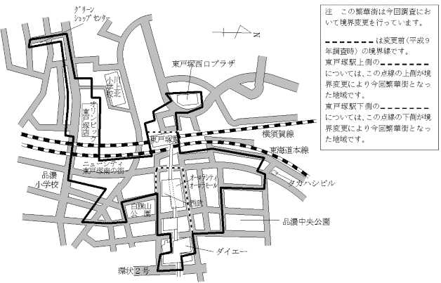 Map of Totsuka Ward Higashitotsuka