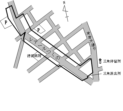 El mapa del Tsukuda, campo de Tsurumi-ku