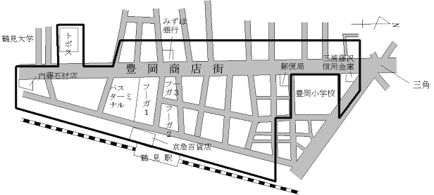 Map of Tsurumi Ward Toyooka