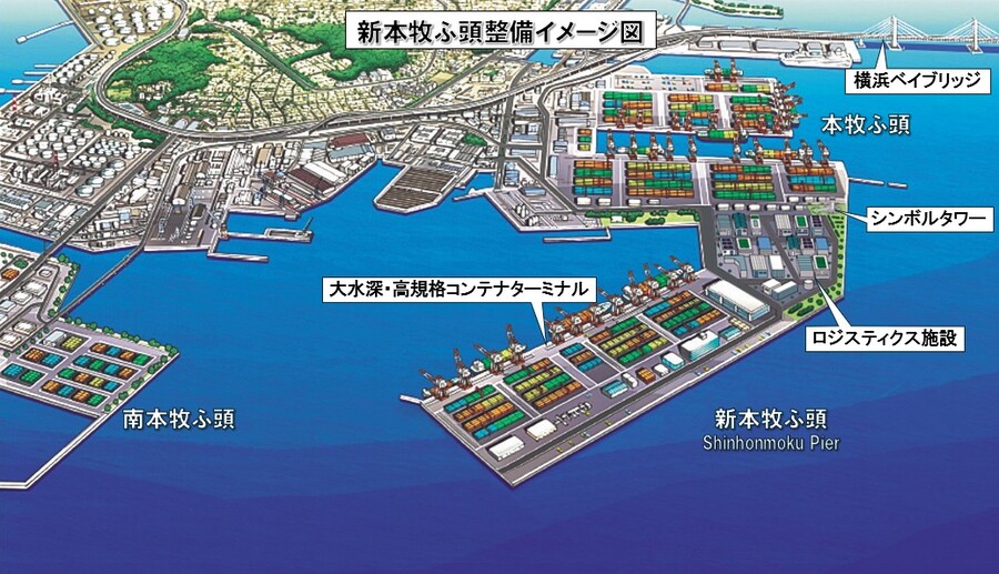 新本牧ふ頭整備イメージ図