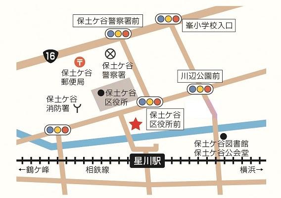 호시카와 지역사회보호 플라자 주변 지도