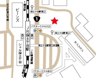 Bản đồ xung quanh trung tâm thương mại Hodogaya Care Plaza