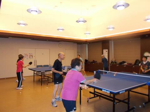 富士見卓球クラブ活動の様子