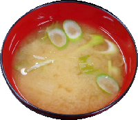 Miso soup with little ingredients