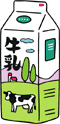 牛乳のイラスト