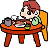 少食・食欲不振のイラスト