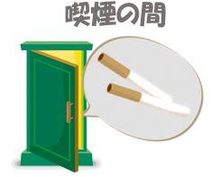 The entrance between smoking