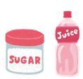 ジュースと砂糖の絵
