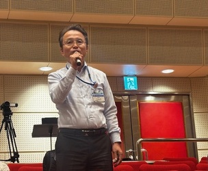 神部区長からの激励の様子