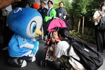 フリ丸も暑さ対策を呼びかけている