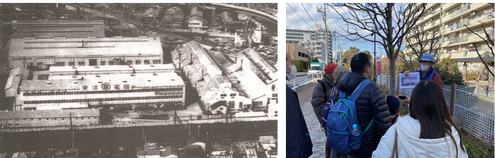 東洋電機製造と現在の写真