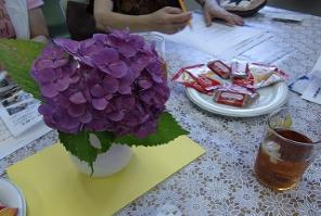 梅雨空に映えるアジサイと一緒に！の画像