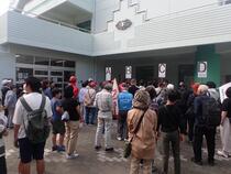 受け入れ訓練の様子