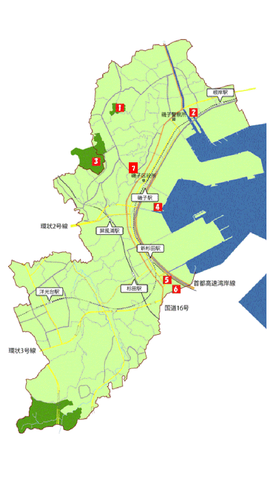 桜の見どころの地図