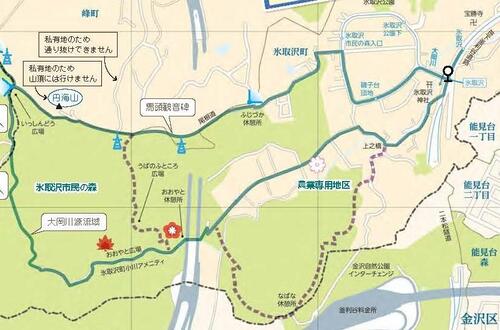การเข้าถึง (แผนที่) ที่ป่าของประชาชนโคะโอะริโทะริหนอง