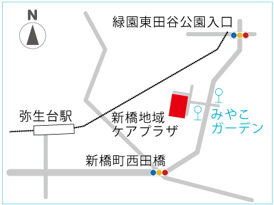 Bản đồ Trung tâm Chăm sóc Khu vực Shinbashi