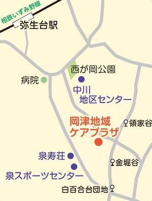 오카쓰 지역사회보호 플라자 지도