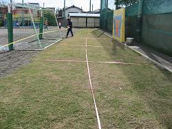 冬芝種まき後の写真