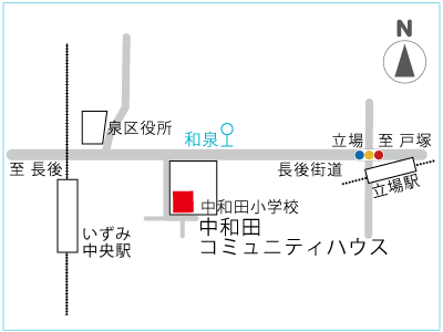 中和田コミュニティハウス地図