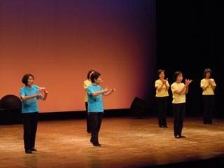 Photographs of sign language dance