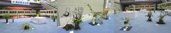 Photographs of flower arrangement exhibition
