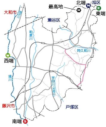 泉区内最高地点、広ぼう地図