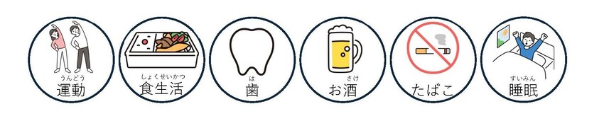 運動・食生活・歯・お酒・たばこ・睡眠
