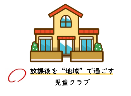 放課後を地域で過ごす児童クラブのイメージです。