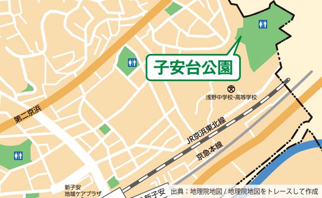 公園の位置図