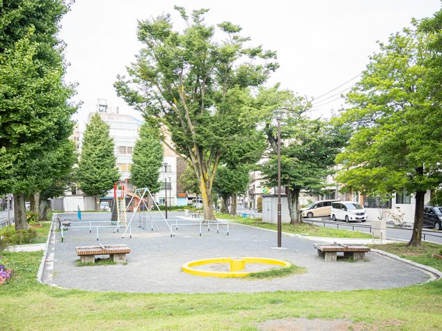 富家町公園　遊具広場　手前に築山