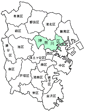 神奈川区の位置