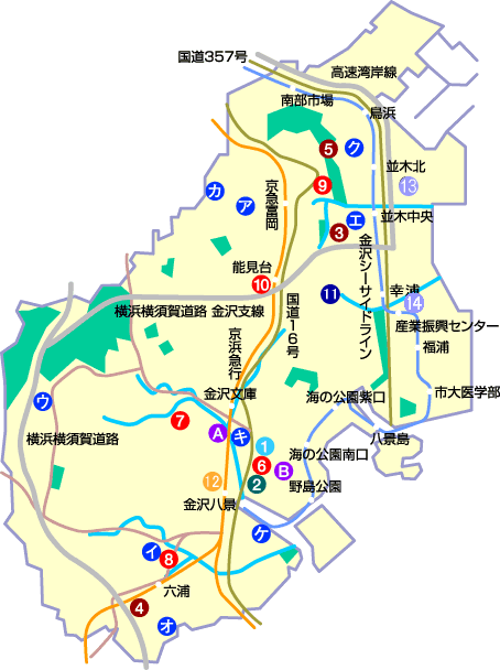 แผนที่รายการของสิ่งอำนวยความสะดวกที่ใช้ประชาชนในเขต