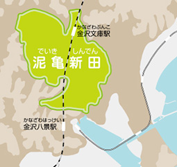 Map (Chizu) of mud turtle Nitta