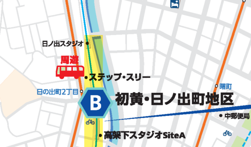 初黄・日ノ出町地区（ステップ・スリー前）