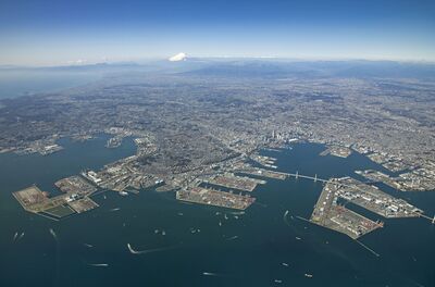 横浜港の全景