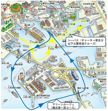 観光船コース地図