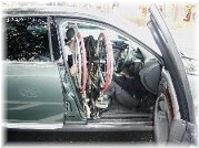 Photo of a wheelchair loaded inside the car