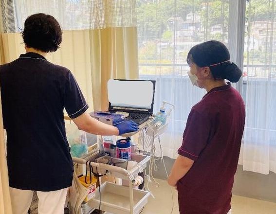 一日看護体験の様子